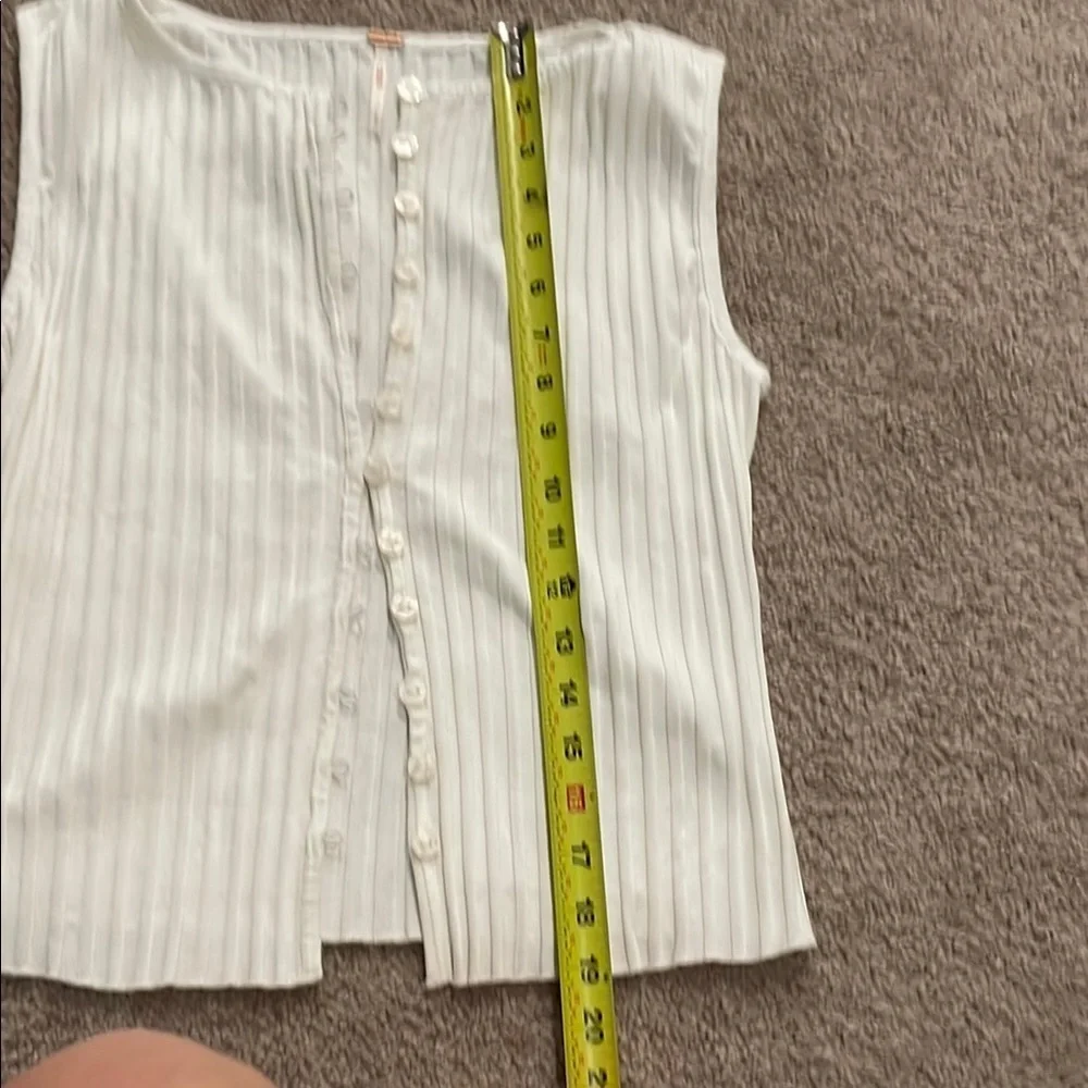 Free People Ribbed Button-Down Top - Picture 8 of 8